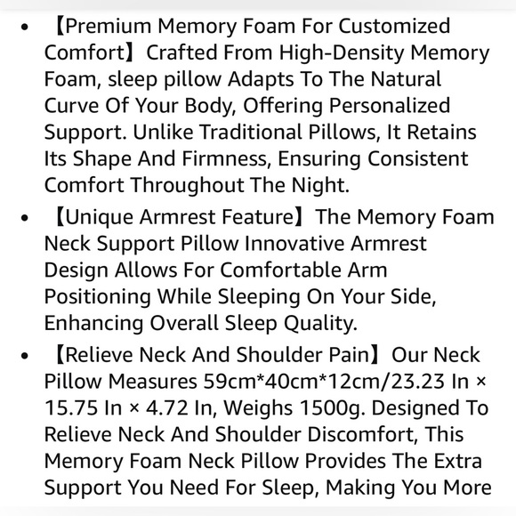 Contoured White Sleep Pillow - Picture 4 of 5